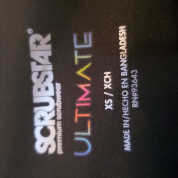 Scrubstar black scrub top - Picture 2 of 3